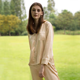 Bright Color Silk Pajamas Set for Women